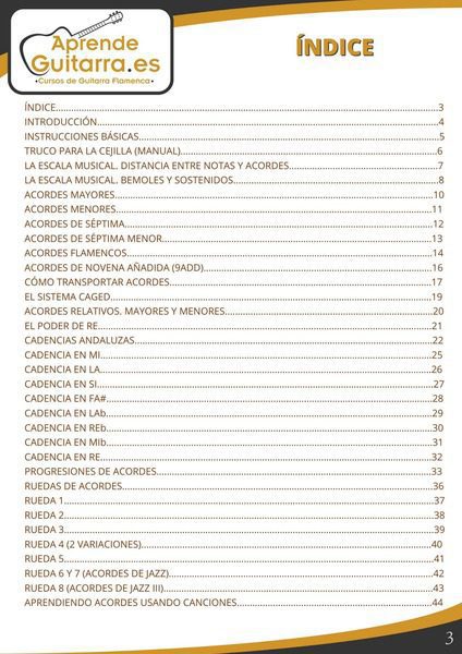 Índice libro guitarra acordes