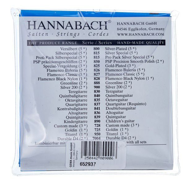 Hannabach 827 HT Juego de Cuerdas para Guitarra - Imagen 2