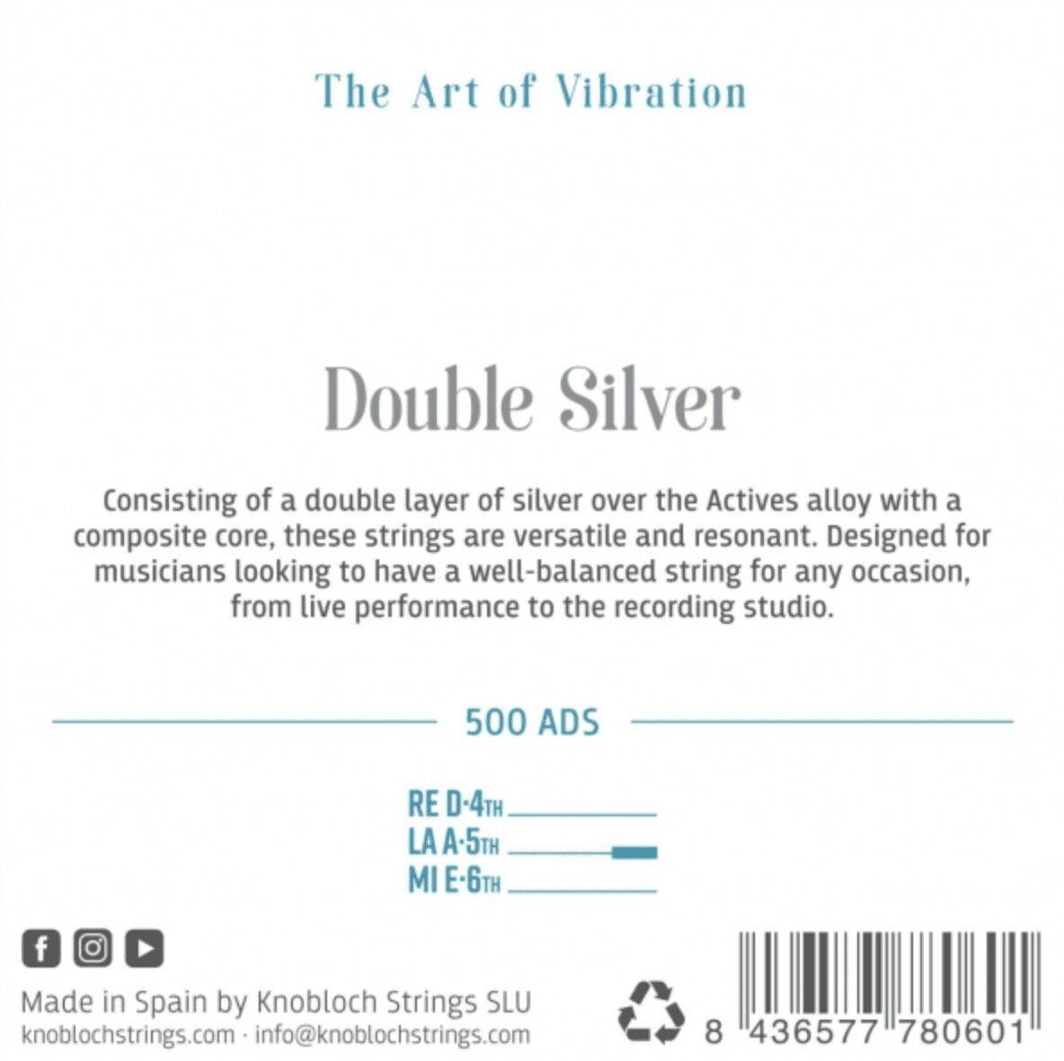 Juego de Bordones Knobloch 500 ADS Nylon SN. Tensión Fuerte - Imagen 2