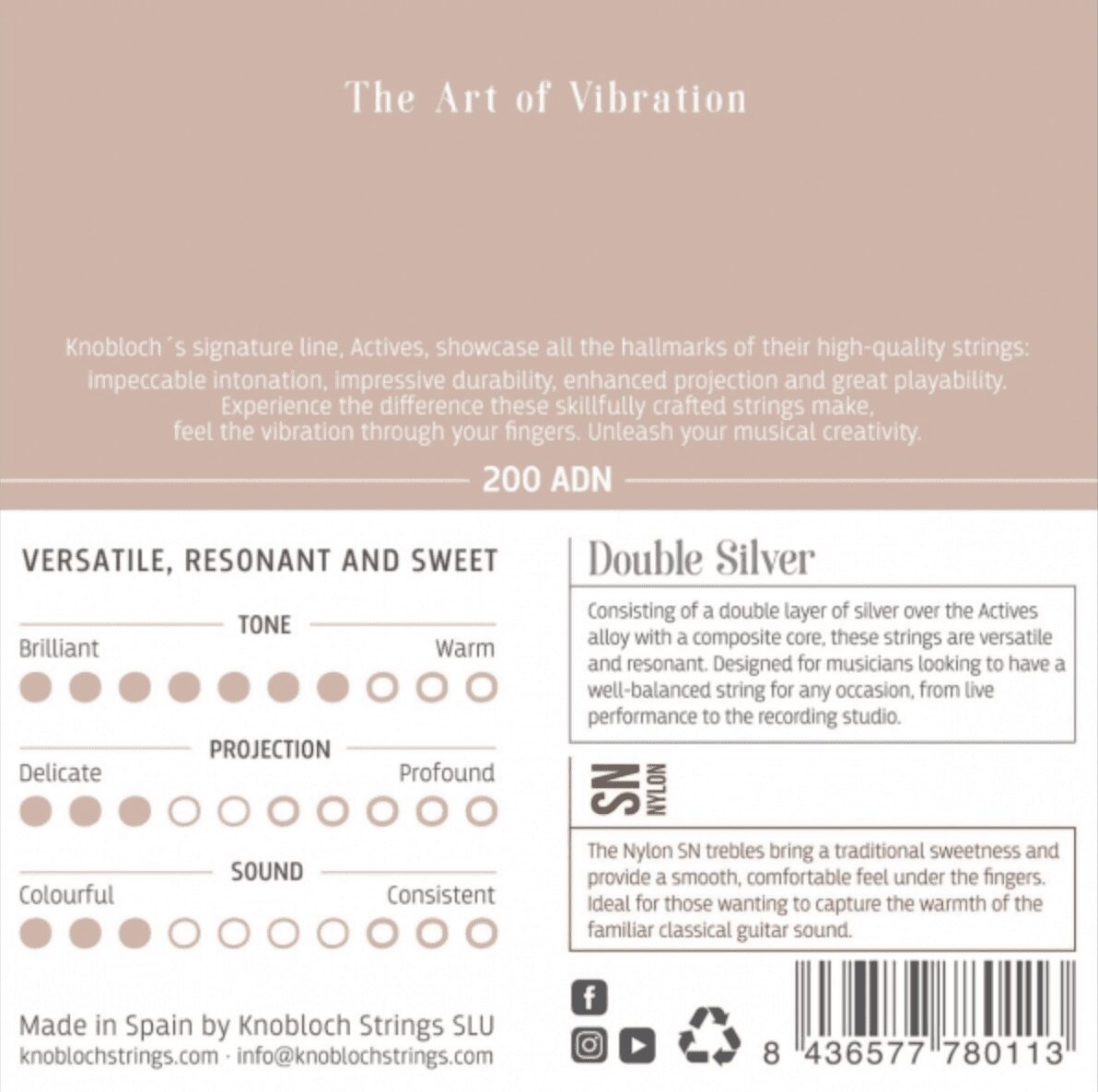 Juego de Primas Knobloch 200 ADS Nylon SN. Tensión Baja - Imagen 2